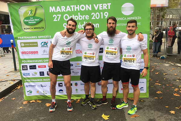 Equipe d'apprentis ingénieur au marathon vert de rennes